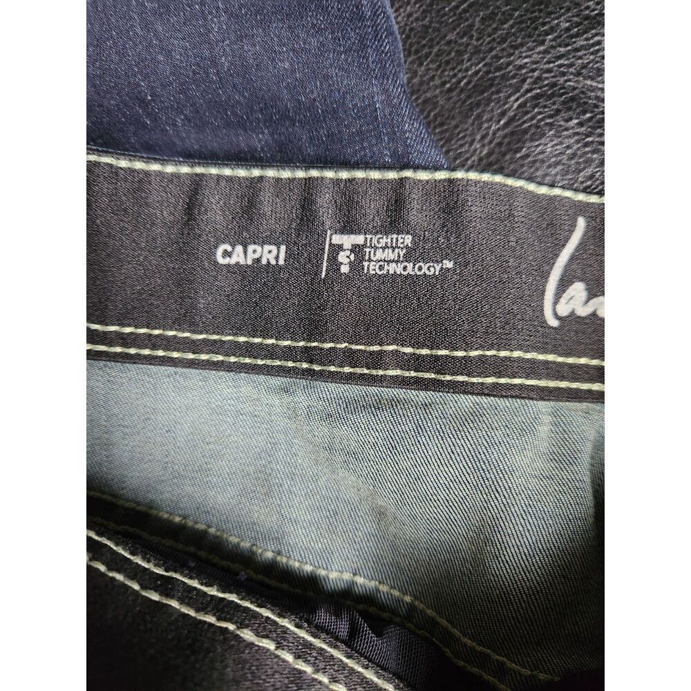 NWT Lane Bryant 20 tight tummy dark blue denim capris